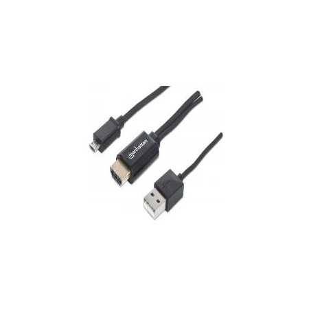 Cable Mhl Manhattan 151498 de Micro USB a HDMI con USB-A P. ¡Compra ahora!