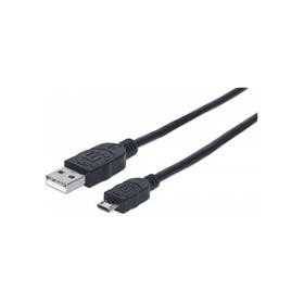 Cable USB Manhattan 3.0M Neg, V2 A-Micro B, Bolsa PVC 325684.