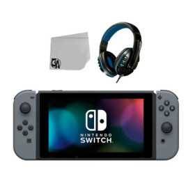 Nintendo Switch - Gray & Grey Joy -Con con un paquete de Axtion de pernos como nuevo Nintendo Switch - Gray & Grey Joy -Con con un paquete de Axtion de pernos como nuevo
