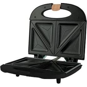 Sandwichera Doble Parrilla 750 W Negro - Máxima Potencia y Eficiencia para tu Cocina.