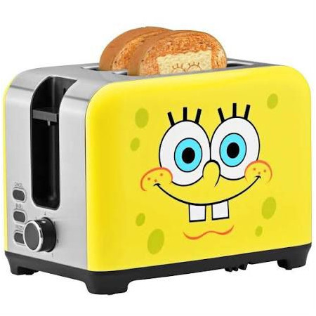 Tostador Bob Esponja 750W de acero inoxidable para desayunos divertidos