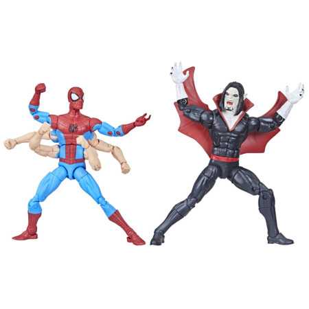Marvel: Legends Spider-Man vs Morbius Figuras de acción de juguete para niños para niños y niñas 4 5 6 7 8 y más, 2 paqu