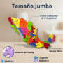 Beetbul Mapa de México Foamy Jumbo 48×39 cm – Rompecabezas Didáctico con 32 Estados y Capitales - GMC-BEE-7503053751347 - Imagen