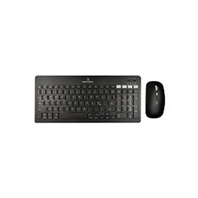 Kit de Teclado y Mouse Regargable Inalambrico Negro Zebrary Perfect