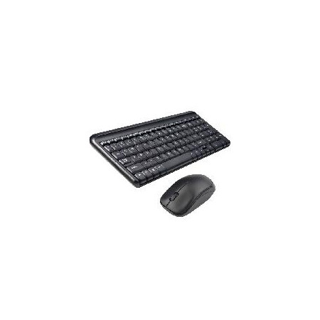 Kit Teclado y Mouse Quaroni Inalambrico 2.4GHZ Color Negro