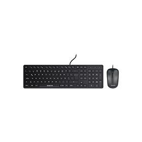 Kit Teclado y Mouse Optico Quaroni Alambrico Color Negro