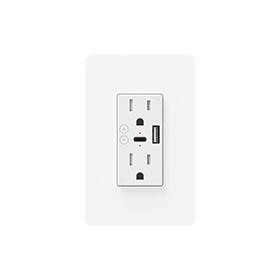 Contacto Inteligente de Pared Mirati MCP2 / 2 Contactos, 1 USB a, 1