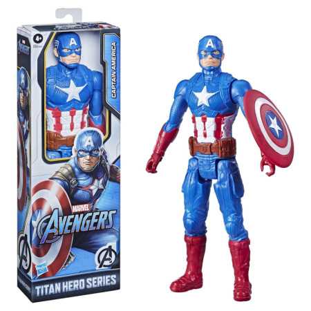 Marvel: Avengers Titan Hero Series Capitan América Kids Toy Action Figura para niños y niñas 4 5 6 7 8 y mas