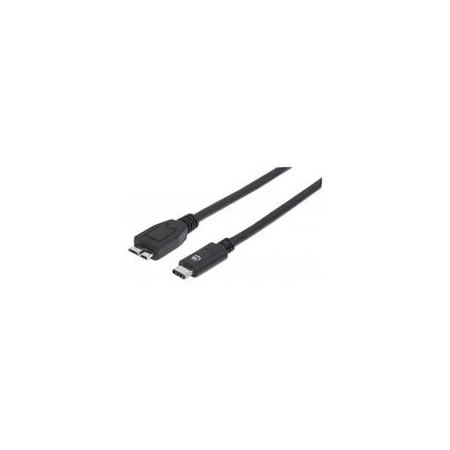 Cable USB,MANHATTAN,353397,-C V3.1, C-micro B 1.0M Negro