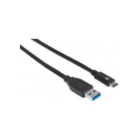 Cable USB,MANHATTAN,353373,-C V3.1, C-a 1.0M Negro