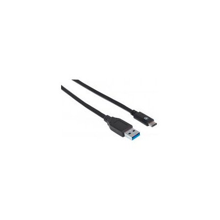 Cable USB,MANHATTAN,353373,-C V3.1, C-a 1.0M Negro