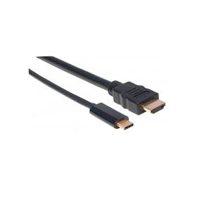 Cable USB,MANHATTAN,152235,-C a HDMI M 1.0M 4K@30HZ, Negro