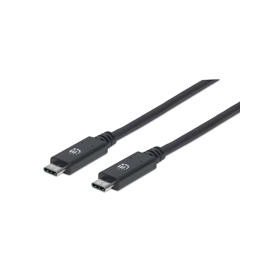 Cable USB,MANHATTAN,355223,-C V3.1, C-c 1.0M Negro 10GBPS 5A