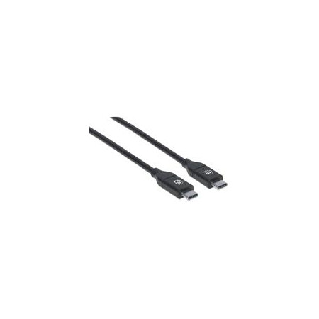 Cable USB,MANHATTAN,355247,-C V2.0, C-c 2.0M Negro 480MBPS 5A