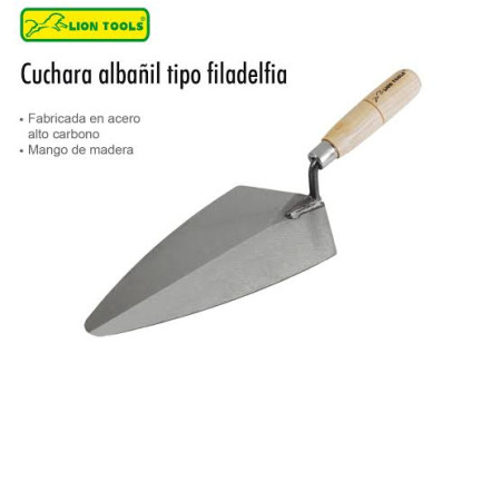 Cuchara para albañil tipo filadelfia 11"
