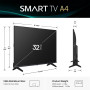 Television 32 Pulgadas LED Hisense 32A4NFM Smart Fire TV, Resolucion - TV-1215 - Imagen 2