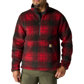Suéter de felpa Carhartt 106443 de corte holgado con cuello de cremallera.