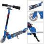 Scooter de patada para niños Goplus azul plegable con altura ajustable y luces LED.