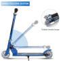 Goplus azul plegable aluminio 2 ruedas niños scooter de patada altura ajustable led