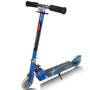 Scooter de patada para niños Goplus azul plegable con altura ajustable y luces LED.