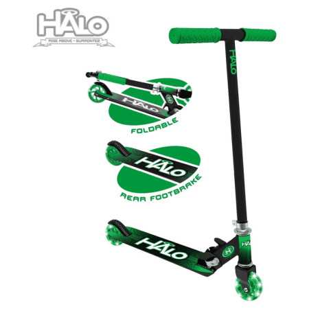 Halo Rise por encima del scooter en línea supremo - Verde y negro - Diseñado para todos los corredores (Unisex)