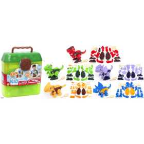 Set de dinosaurios "Conexión para niños" con 164 piezas para construir 5 dinosaurios únicos. Set de dinosaurios "Conexión para niños" con 164 piezas para construir 5 dinosaurios únicos.