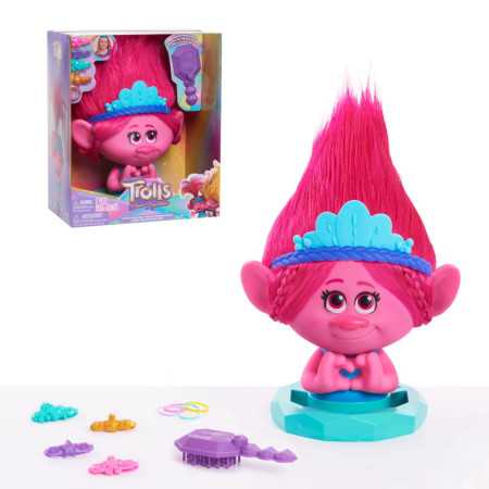 DreamWorks Trolls Band Poppy Styling Head, 11 piezas, Rosado, Juguetes para niños 3 UP.
