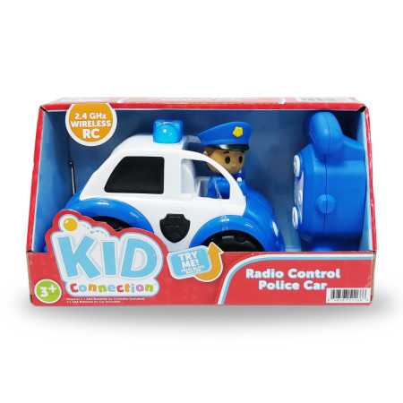 Carro RC Police para niños con luces, figura del oficial de policía, 2.4G, 3+ años.
