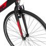 Hyper Bicicleta 700C Spin Fit, Bicicleta negro y rojo, ajuste perfecto para Spinning.
