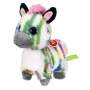 Mascota electrónica miniatura camina, zebra arcoíris con sonidos para niños.