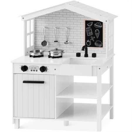 Juguete cocina granja con pizarra y estantes para niños, productos de calidad.
