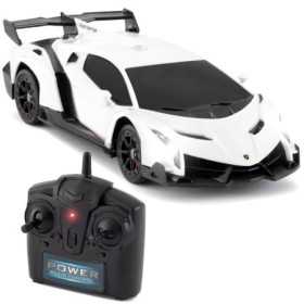 Coche de Carreras Lamborghini Veneno en RC 1/24 con control remoto blanco - 2.4GHz
