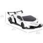 Coche de Carreras Lamborghini Veneno en RC 1/24 con control remoto blanco - 2.4GHz