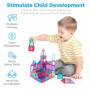 Set de baldosas magnéticas educativas para niños, 110 piezas, juguete de construcción STEM.