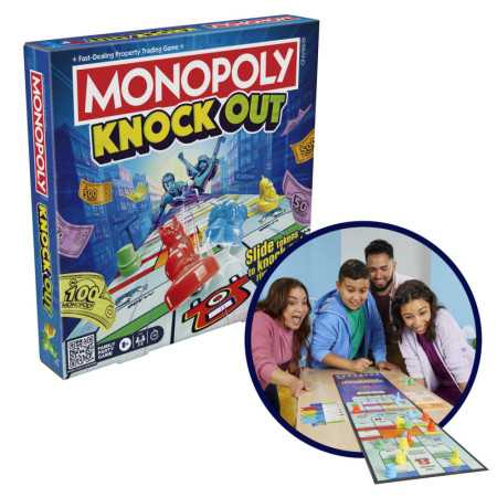 Juego rápido de Monopolio para niños y familiares, 2-8 jugadores, 8+ años.