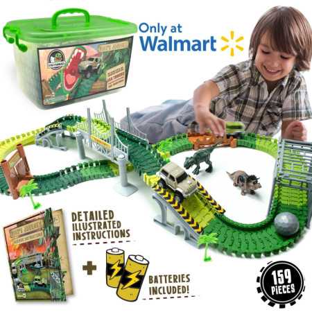 Juguetería de Juterygit Dinosaur Toys For Boys Race Track Track Vehículo Playsets for Kids Nindler Edades 3 4 5 6 7 Jiño