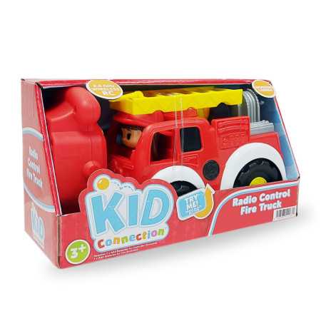 RC Camión de bomberos con luces y figura de bombero para niños de 3+ años. ¡Divertido!