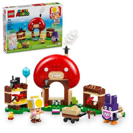 Set de expansión LEGO Super Mario Nabbit en la Tienda de Toad, regalo para niños 71429.