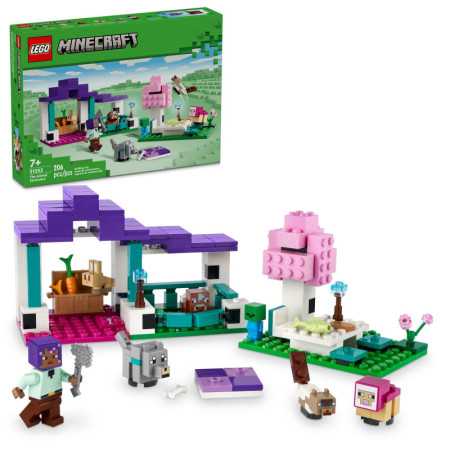 Set de construcción LEGO Minecraft Santuario de Animales, juguete para niños, regalo para gamers.