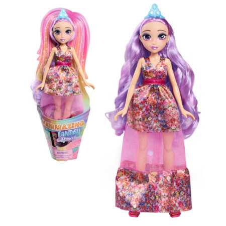Muñeca Hairmazing Princess Purple de 11.75 pulgadas con accesorios, ideal para niños.
