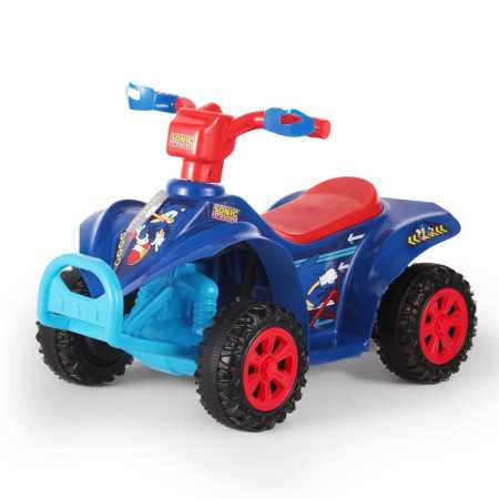ATV Sonic Hedgehog 6V con licencia para niños de 2 a 5 años, azul. ¡Diviértete!