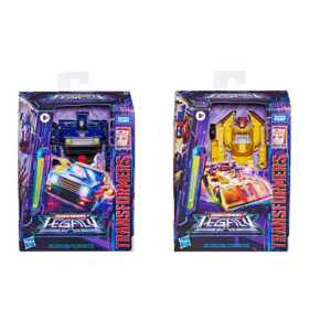 Transformers Generations Legacy Deluxe Autobot Skids y Decepticon Dragstrip - Figuras coleccionables. Transformers Generations Legacy Deluxe Autobot Skids y Decepticon Dragstrip - Figuras coleccionables.