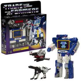 Figura de acción para niños Transformers 40 aniversario con Soundwave, Laserbeak y Ravage. Figura de acción para niños Transformers 40 aniversario con Soundwave, Laserbeak y Ravage.