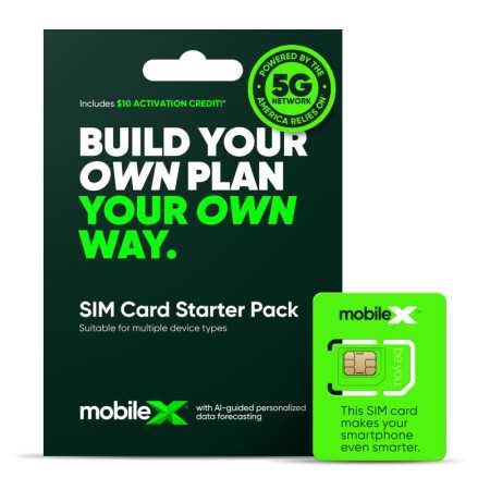 Kit de inicio SIM mobilex prepago, sin tiempo de aire incluido - ¡Conéctate ahora!