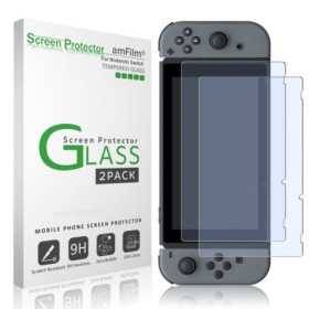 Nintendo Switch Screen Protector Glass (paquete de 2), protector de pantalla de vidrio templado de Amfilm Nintendo Switc Nintendo Switch Screen Protector Glass (paquete de 2), protector de pantalla de vidrio templado de Amfilm Nintendo Switc