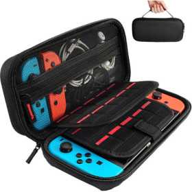 Caso de transporte de interruptor compatible con Nintendo Switch/Switch OLED, con 20 juegos Cartuchos protector contra l Caso de transporte de interruptor compatible con Nintendo Switch/Switch OLED, con 20 juegos Cartuchos protector contra l