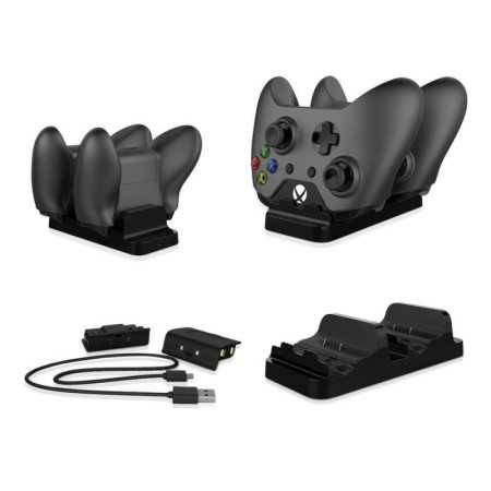 Cargador de Muelle de Carga Doble Recargables para xbox One Batería Recargable Mejor Carga Material Dual ABS