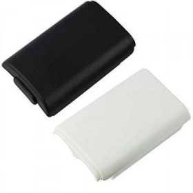 Cubierta de batería de controlador negro GTMAX + Tapa de batería de controlador blanco para Microsoft Xbox 360 Cubierta de batería de controlador negro GTMAX + Tapa de batería de controlador blanco para Microsoft Xbox 360