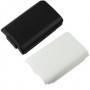 Cubierta de batería de controlador negro GTMAX + Tapa de batería de controlador blanco para Microsoft Xbox 360