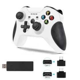 Controlador inalámbrico Qjuhung para Xbox One, Joystick de Gamepad de 2.4GHz con doble vibración con receptor para PS3/O Controlador inalámbrico Qjuhung para Xbox One, Joystick de Gamepad de 2.4GHz con doble vibración con receptor para PS3/O